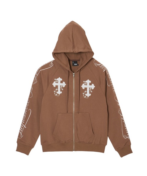 セール】【日本限定】CROSS ZIP UP HOODIE/クロスジップアップフーディ