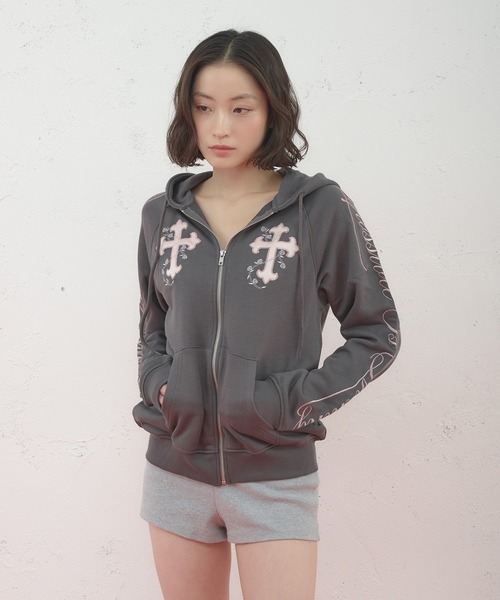セール】【日本限定】CROSS ZIP UP HOODIE/クロスジップアップフーディ