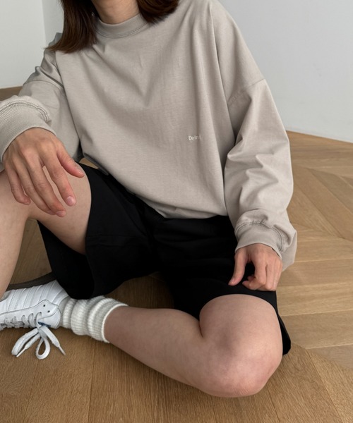 CANAL JEAN(キャナルジーン)の「choice_cnl DaybreakヘビーウエイトロンT(Tシャツ/カットソー・レディース・ベージュ/ネイビー/ホワイト・ONE SIZE)」の6枚目の写真