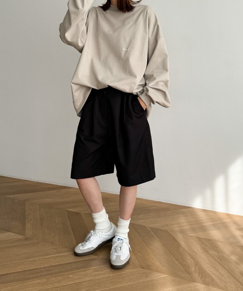 CANAL JEAN(キャナルジーン)の「choice_cnl DaybreakヘビーウエイトロンT(Tシャツ/カットソー・レディース・ベージュ/ネイビー/ホワイト・ONE SIZE)」の9枚目の写真