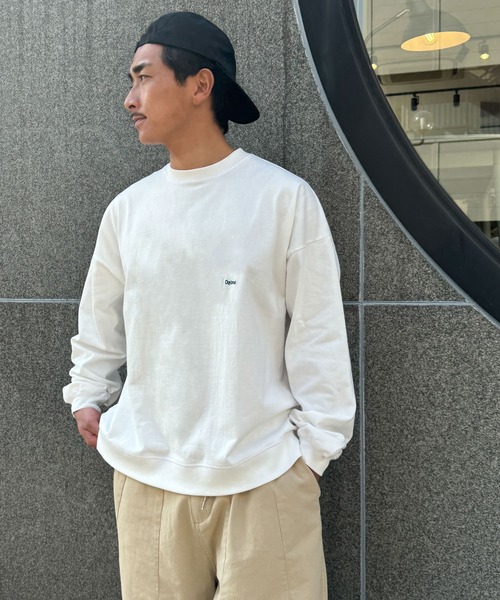 CANAL JEAN(キャナルジーン)の「choice_cnl DaybreakヘビーウエイトロンT(Tシャツ/カットソー・レディース・ベージュ/ネイビー/ホワイト・ONE SIZE)」の13枚目の写真