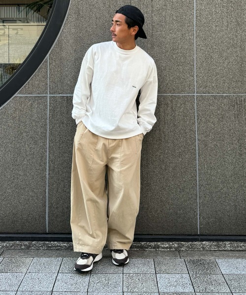 CANAL JEAN(キャナルジーン)の「choice_cnl DaybreakヘビーウエイトロンT(Tシャツ/カットソー・レディース・ベージュ/ネイビー/ホワイト・ONE SIZE)」の15枚目の写真