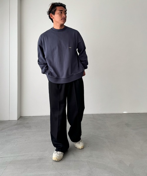 CANAL JEAN(キャナルジーン)の「choice_cnl DaybreakヘビーウエイトロンT(Tシャツ/カットソー・レディース・ベージュ/ネイビー/ホワイト・ONE SIZE)」の18枚目の写真