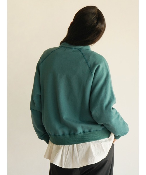 FIKA.（フィーカ）の「Sweat cardigan（カーディガン/ボレロ・レディース・ライトグレー/ダークオリーブ・FREE）」の7枚目の写真