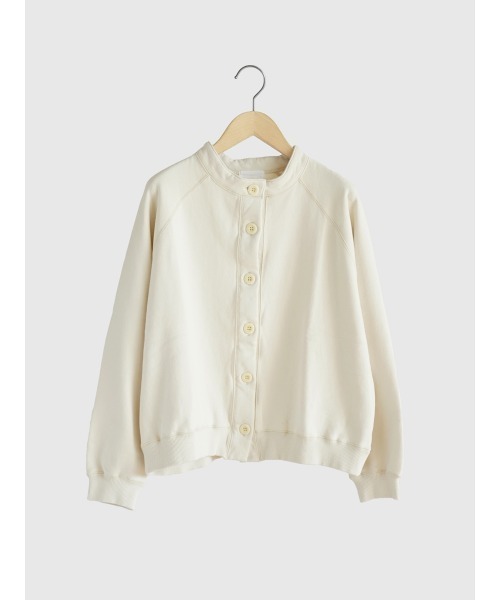 FIKA.（フィーカ）の「Sweat cardigan（カーディガン/ボレロ・レディース・ライトグレー/ダークオリーブ・FREE）」の5枚目の写真
