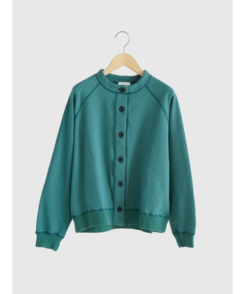 FIKA.（フィーカ）の「Sweat cardigan（カーディガン/ボレロ・レディース・ライトグレー/ダークオリーブ・FREE）」の4枚目の写真