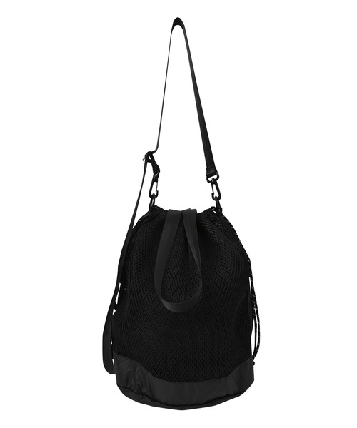KiU(キウ)の「2WAY ダブルメッシュドローストリングショルダー(15L)(ショルダーバッグ・レディース・ブルー/ブラック/グレー/カーキ・FREE)」の12枚目の写真
