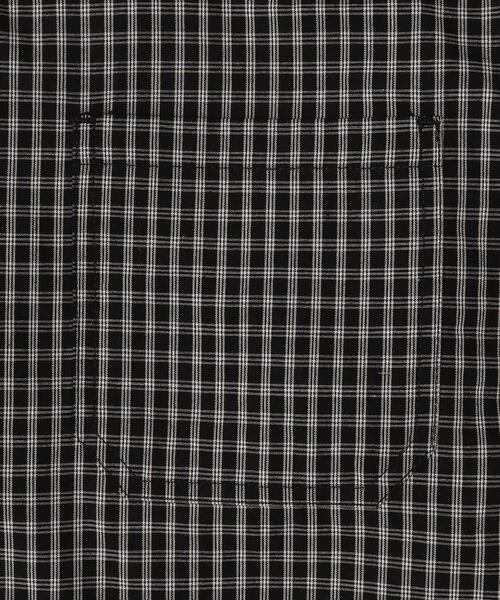 WEGO(ウィゴー)の「WEGO/ミニマムチェックショートロングスリーブシャツ(シャツ/ブラウス・メンズ・ベージュ系その他2/ブラウン系その他2/ブラック系その他2・LARGE/MEDIUM)」の8枚目の写真