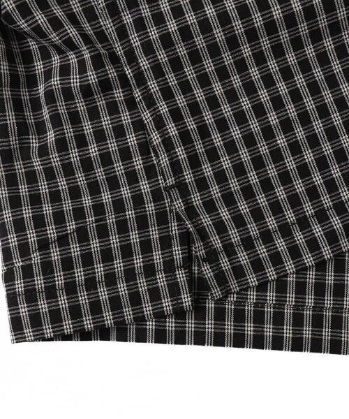 WEGO(ウィゴー)の「WEGO/ミニマムチェックショートロングスリーブシャツ(シャツ/ブラウス・メンズ・ベージュ系その他2/ブラウン系その他2/ブラック系その他2・LARGE/MEDIUM)」の6枚目の写真