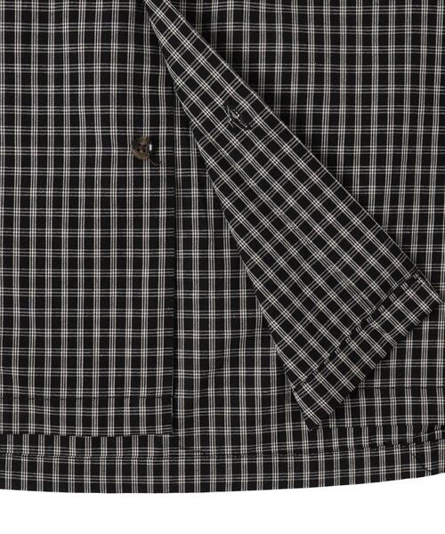 WEGO(ウィゴー)の「WEGO/ミニマムチェックショートロングスリーブシャツ(シャツ/ブラウス・メンズ・ベージュ系その他2/ブラウン系その他2/ブラック系その他2・LARGE/MEDIUM)」の5枚目の写真