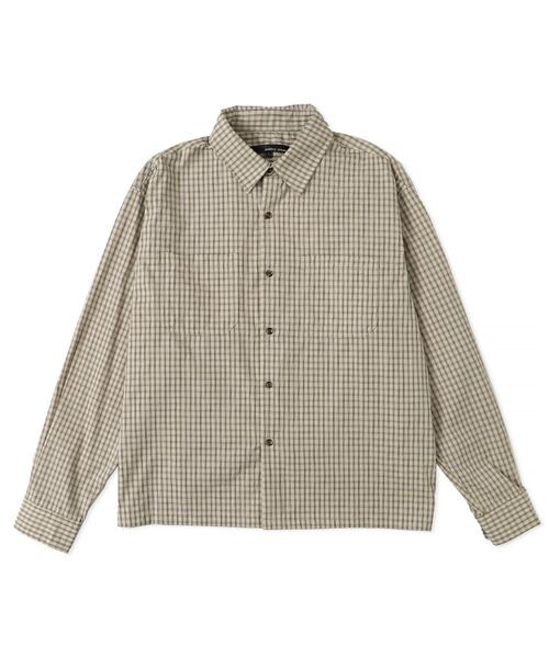 WEGO(ウィゴー)の「WEGO/ミニマムチェックショートロングスリーブシャツ(シャツ/ブラウス・メンズ・ベージュ系その他2/ブラウン系その他2/ブラック系その他2・LARGE/MEDIUM)」の16枚目の写真