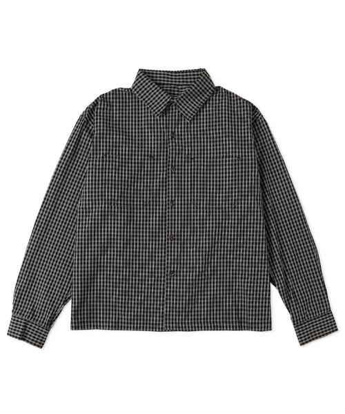 WEGO(ウィゴー)の「WEGO/ミニマムチェックショートロングスリーブシャツ(シャツ/ブラウス・メンズ・ベージュ系その他2/ブラウン系その他2/ブラック系その他2・LARGE/MEDIUM)」の17枚目の写真