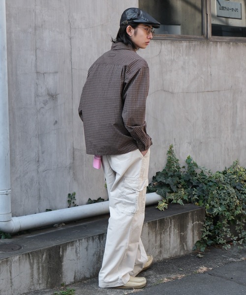 WEGO(ウィゴー)の「WEGO/ミニマムチェックショートロングスリーブシャツ(シャツ/ブラウス・メンズ・ベージュ系その他2/ブラウン系その他2/ブラック系その他2・LARGE/MEDIUM)」の11枚目の写真