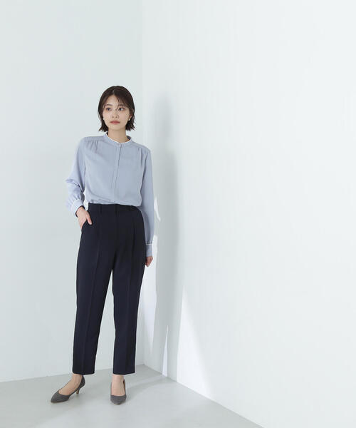 NATURAL BEAUTY BASIC（ナチュラルビューティーベーシック）の「◇バイカラートリミングブラウス（シャツ/ブラウス・レディース・ブルー系その他/ベージュ系その他/ホワイト系その他・MEDIUM/SMALL）」の19枚目の写真