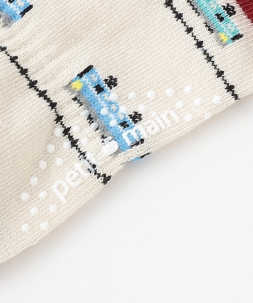 petit main(プティマイン)の「乗り物クルーソックス2P(ソックス/靴下・キッズ・ネイビー/グレー/オフホワイト・SS/S/M/L)」の10枚目の写真