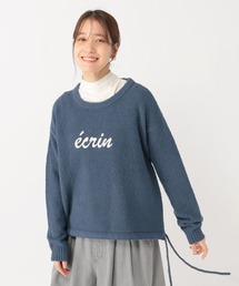 ロゴ刺繍ドロストプルオーバー
