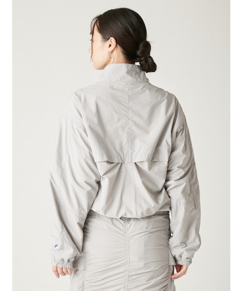 FRAY I.D（フレイアイディー）の「【Champion】ナイロンジャケット（ブルゾン・レディース・グレー/ブラック・FREE）」の5枚目の写真