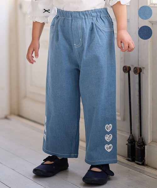 ANY(エニィ)の「デニムワイドパンツ(その他パンツ・キッズ・ネイビー系/ブルー系・160/140/150)」の2枚目の写真