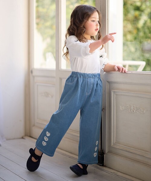 ANY(エニィ)の「デニムワイドパンツ(その他パンツ・キッズ・ネイビー系/ブルー系・160/140/150)」の5枚目の写真