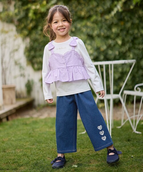 ANY(エニィ)の「デニムワイドパンツ(その他パンツ・キッズ・ネイビー系/ブルー系・160/140/150)」の6枚目の写真