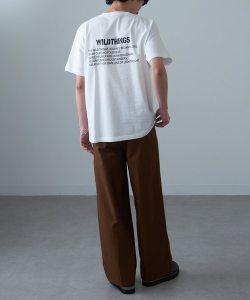 WILD THINGS（ワイルドシングス）の「【WILD THINGS】≪別注≫ステンシルバックプリントTee（Tシャツ/カットソー・メンズ・ホワイト/ブラック/グリーン/カーキ・S/M/L/XL）」の11枚目の写真