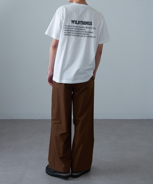 WILD THINGS（ワイルドシングス）の「【WILD THINGS】≪別注≫ステンシルバックプリントTee（Tシャツ/カットソー・メンズ・ホワイト/ブラック/グリーン/カーキ・S/M/L/XL）」の12枚目の写真