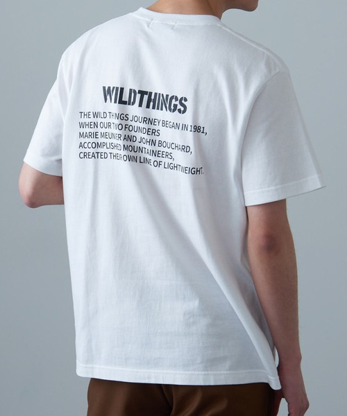 WILD THINGS（ワイルドシングス）の「【WILD THINGS】≪別注≫ステンシルバックプリントTee（Tシャツ/カットソー・メンズ・ホワイト/ブラック/グリーン/カーキ・S/M/L/XL）」の6枚目の写真