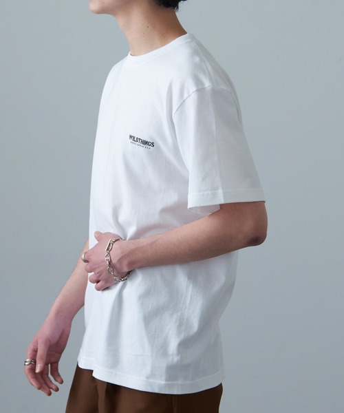 WILD THINGS（ワイルドシングス）の「【WILD THINGS】≪別注≫ステンシルバックプリントTee（Tシャツ/カットソー・メンズ・ホワイト/ブラック/グリーン/カーキ・S/M/L/XL）」の9枚目の写真