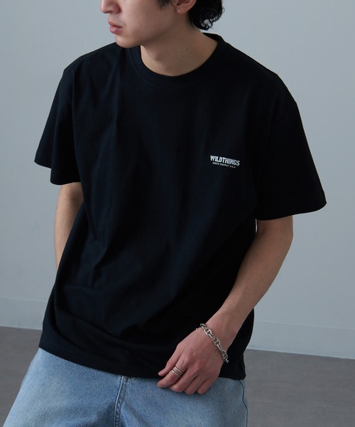 WILD THINGS（ワイルドシングス）の「【WILD THINGS】≪別注≫ステンシルバックプリントTee（Tシャツ/カットソー・メンズ・ホワイト/ブラック/グリーン/カーキ・S/M/L/XL）」の19枚目の写真