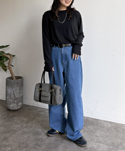 CPCM(シーピーシーエム)の「スラブシアーロンT(Tシャツ/カットソー・レディース・ブラック/グレー/オフホワイト/ネイビー/グリーン/レッド・MEDIUM/LARGE)」の19枚目の写真
