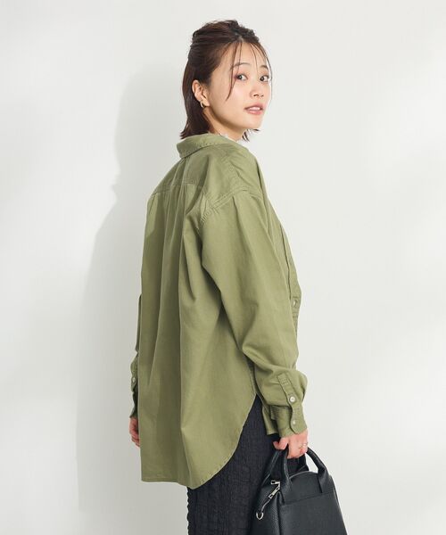 CRAFT STANDARD BOUTIQUE(クラフトスタンダードブティック)の「ワークシャツ ◆(シャツ/ブラウス・レディース・カーキ/ベージュ/ライトインディゴブルー・FREE)」の4枚目の写真