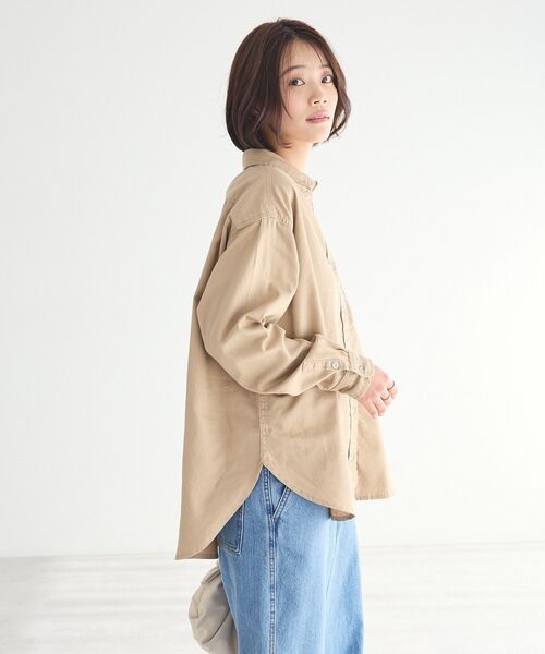 CRAFT STANDARD BOUTIQUE(クラフトスタンダードブティック)の「ワークシャツ ◆(シャツ/ブラウス・レディース・カーキ/ベージュ/ライトインディゴブルー・FREE)」の11枚目の写真