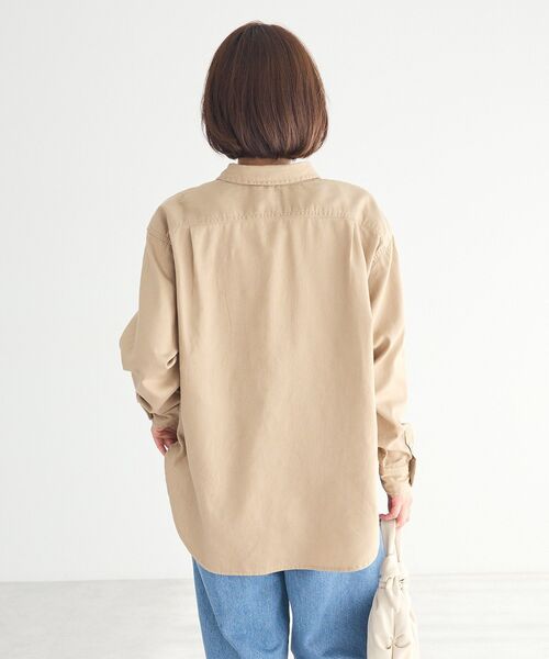 CRAFT STANDARD BOUTIQUE(クラフトスタンダードブティック)の「ワークシャツ ◆(シャツ/ブラウス・レディース・カーキ/ベージュ/ライトインディゴブルー・FREE)」の12枚目の写真