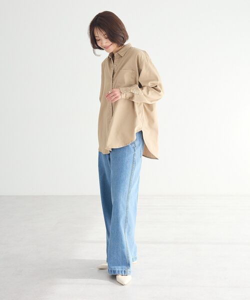 CRAFT STANDARD BOUTIQUE(クラフトスタンダードブティック)の「ワークシャツ ◆(シャツ/ブラウス・レディース・カーキ/ベージュ/ライトインディゴブルー・FREE)」の14枚目の写真