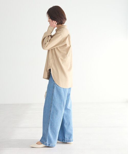 CRAFT STANDARD BOUTIQUE(クラフトスタンダードブティック)の「ワークシャツ ◆(シャツ/ブラウス・レディース・カーキ/ベージュ/ライトインディゴブルー・FREE)」の15枚目の写真