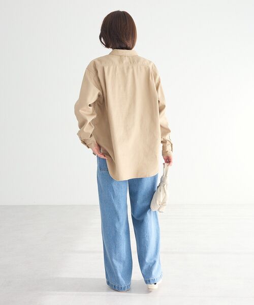 CRAFT STANDARD BOUTIQUE(クラフトスタンダードブティック)の「ワークシャツ ◆(シャツ/ブラウス・レディース・カーキ/ベージュ/ライトインディゴブルー・FREE)」の16枚目の写真