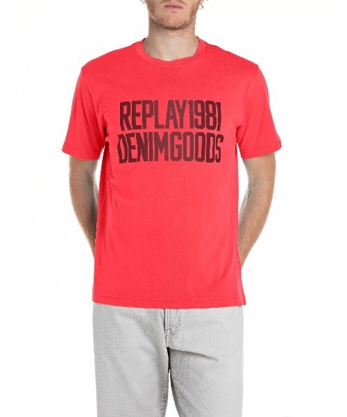 REPLAY（リプレイ）の「ガーメントダイコットンジャ－ジープリントＴシャツ（Tシャツ/カットソー・メンズ・イエロー/レッド/グレイッシュブルー・SMALL/MEDIUM/LARGE/X-LARGE）」の3枚目の写真