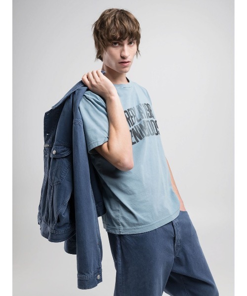 REPLAY（リプレイ）の「ガーメントダイコットンジャ－ジープリントＴシャツ（Tシャツ/カットソー・メンズ・イエロー/レッド/グレイッシュブルー・SMALL/MEDIUM/LARGE/X-LARGE）」の5枚目の写真