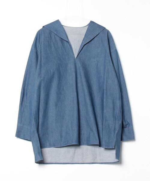 新品未使用　mikomori デニムセーラーカラーシャツ mikomori × THIRD MAGAZINE】DENIM SAILOR COLLAR SHIRT（シャツ