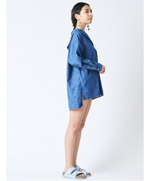 新品未使用　mikomori デニムセーラーカラーシャツ mikomori × THIRD MAGAZINE】DENIM SAILOR COLLAR SHIRT（シャツ
