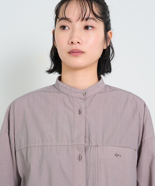 conges payes ADIEU TRISTESSE(コンジェ ペイエ アデュートリステス)の「ステッチワークシャツワンピ(ワンピース・レディース・チャコールグレー/グリーン・38)」の20枚目の写真