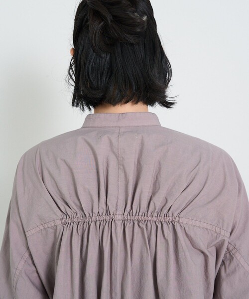 conges payes ADIEU TRISTESSE(コンジェ ペイエ アデュートリステス)の「ステッチワークシャツワンピ(ワンピース・レディース・チャコールグレー/グリーン・38)」の21枚目の写真