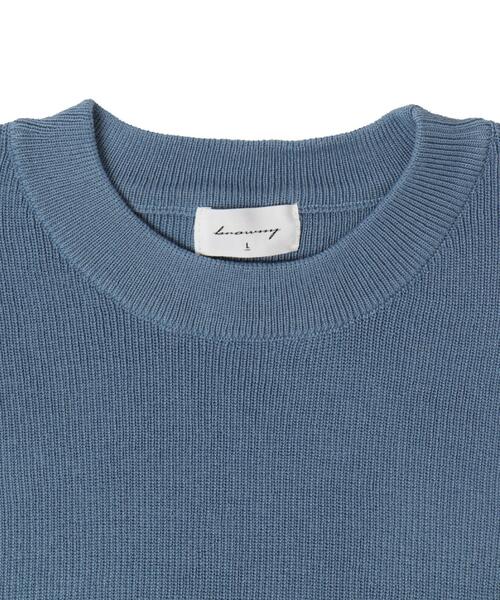 BROWNY（ブラウニー）の「BROWNY/アクセ付きワンポイントニットプルオーバー（ニット/セーター・メンズ・サックスブルー/オフホワイト・LARGE/MEDIUM）」の21枚目の写真