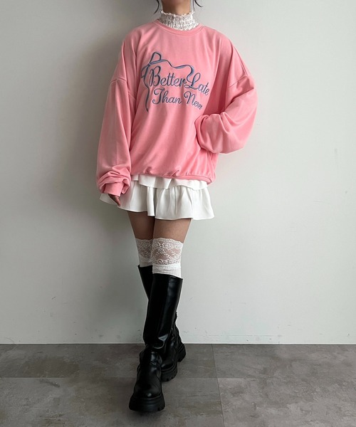 apres jour(アプレジュール)の「刺繍ロゴスウェット(スウェット・レディース・オートミール/ネイビー/ピンク・フリー/X-LARGE)」の20枚目の写真