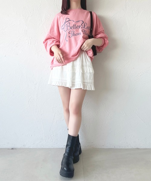 apres jour(アプレジュール)の「刺繍ロゴスウェット(スウェット・レディース・オートミール/ネイビー/ピンク・フリー/X-LARGE)」の22枚目の写真