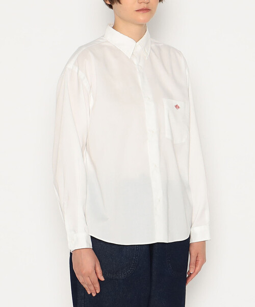 DANTON ホワイトシャツ サイズ36 WOMEN'S COTTON TYPEWRITER WRINKLED SHIRT（シャツ/ブラウス