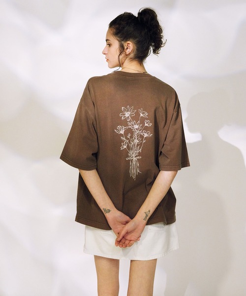 tシャツ ピグメントリブカットソー / 1215260705 レディース SAVEDGE tシャツ METAL LOGO PIGMENT LONG SLEEVE/メタルロゴ