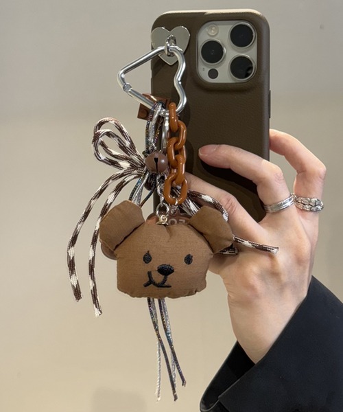 ハート カラビナ付き マルチウェイ ストラップ もぐもぐくま ベア