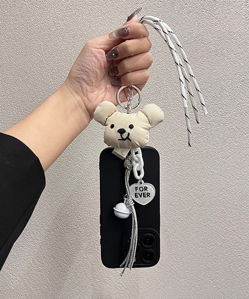 ハート カラビナ付き マルチウェイ ストラップ もぐもぐくま ベア