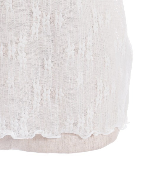 axes femme(アクシーズファム)の「連ボタン花レースインナー(Tシャツ/カットソー・レディース・ピンク/キナリ/ブラック・FREE)」の8枚目の写真